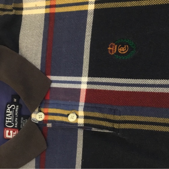NWOT Vintage Ralph Lauren Chaps Black/ Red Label Mens Polo Shirt - Picture 7 of 15